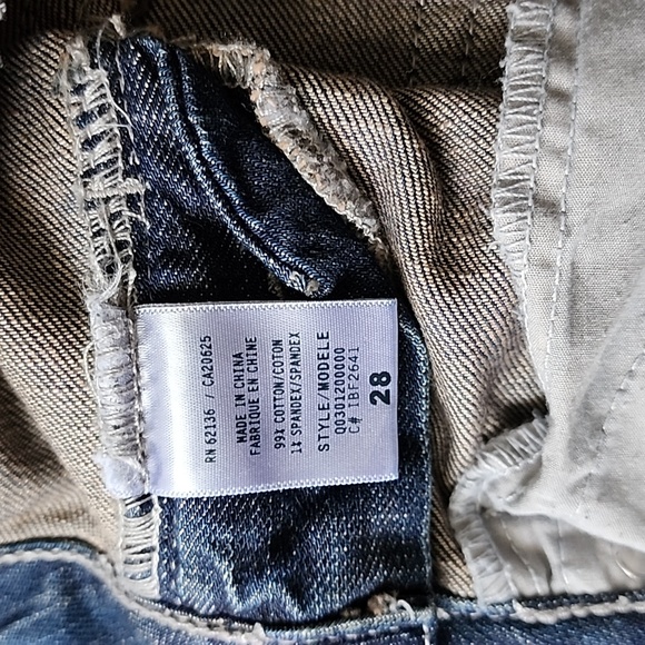 Guess Jeans Straight Leg Low Rise Dark Blue Size 28 - Picture 8 of 12